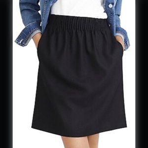 J Crew paper bag synced black mini skirt